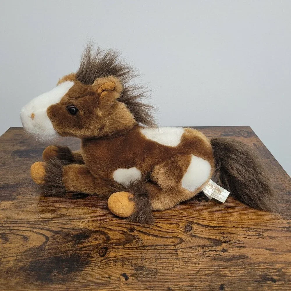 Dan Dee Collector's Choice Brown White Horse Pony Soft Plush Spotted